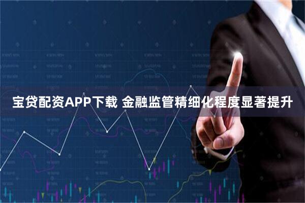 宝贷配资APP下载 金融监管精细化程度显著提升